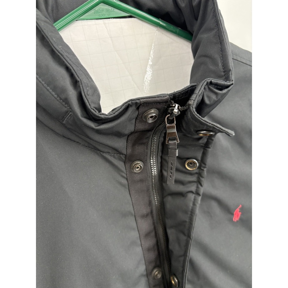 Polo Ralph Lauren VTG Jacket Men's Black Soft Shell Fleece Lined Hooded, XXL - Picture 5 of 11